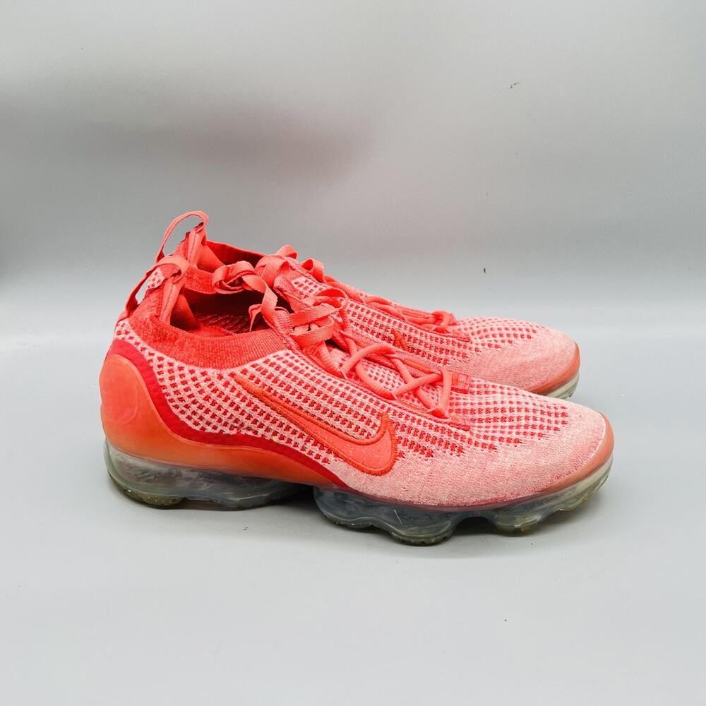 Nike Shoes Womens 9.5 Orange Air VaporMax 2021 Flyknit Running Sneakers Comfort